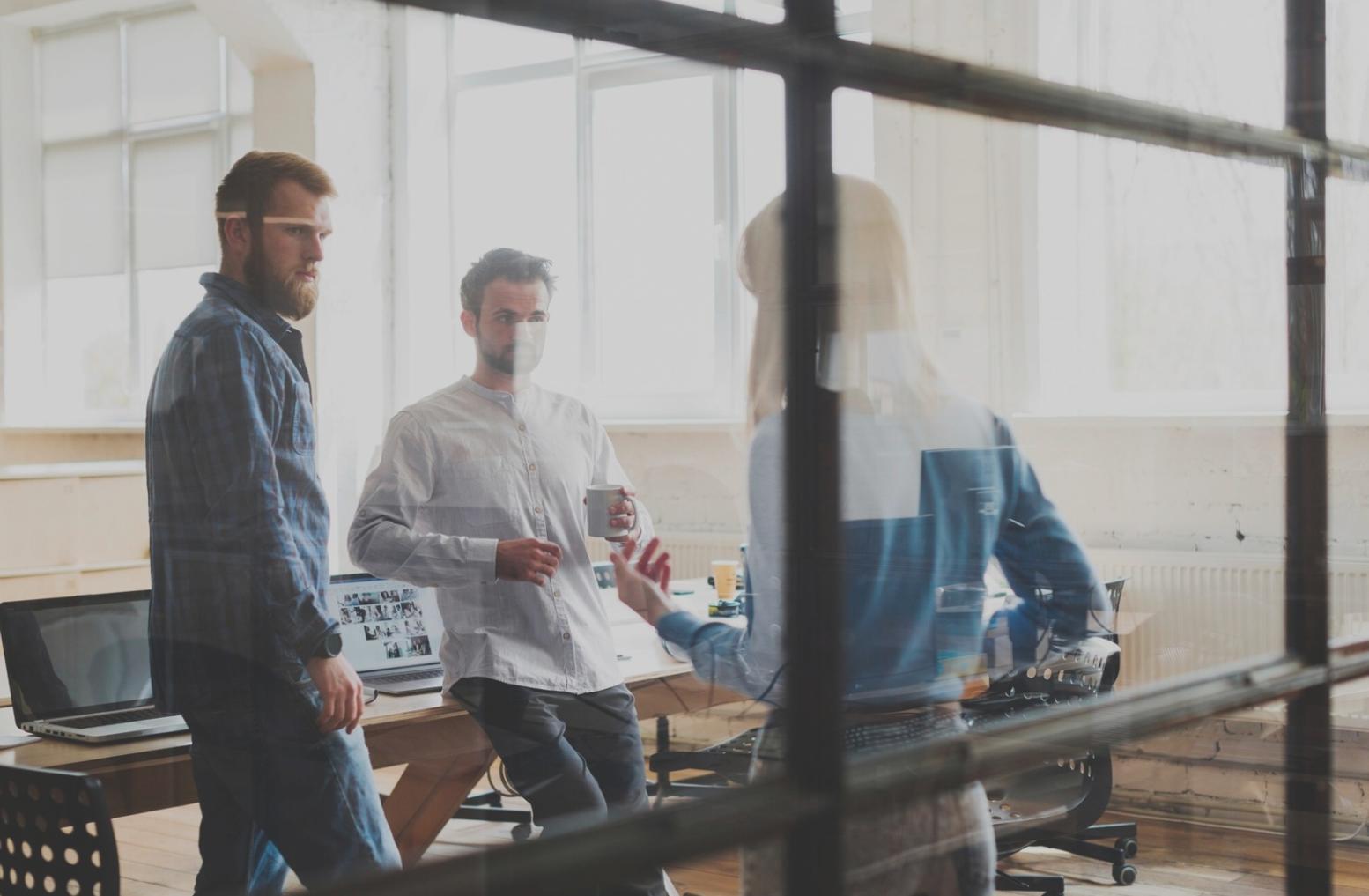 Financial planning workspace with documents and charts